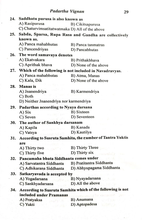 Question Bank for Ayurvedic P. G. Entrance Tests & Competitive Examinations & Viva-Voce of Degree Ex